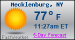 Weather Forecast for Mecklenburg, NY