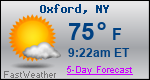 Weather Forecast for Oxford, NY