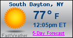 Weather Forecast for South Dayton, NY