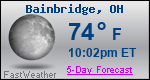 Weather Forecast for Bainbridge, OH