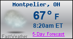 Weather Forecast for Montpelier, OH