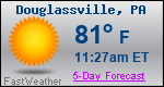Weather Forecast for Douglassville, PA