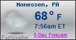 Weather Forecast for Monessen, PA