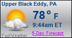 Weather Forecast for Upper Black Eddy, PA