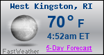 Weather Forecast for West Kingston, RI