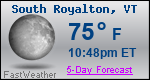 Weather Forecast for South Royalton, VT