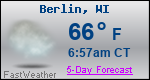 Weather Forecast for Berlin, WI