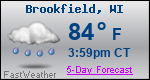 Weather Forecast for Brookfield, WI