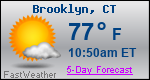 Weather Forecast for Brooklyn, CT