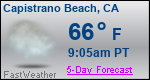 Weather Forecast for Capistrano Beach, CA