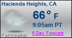 Weather Forecast for Hacienda Heights, CA