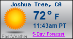 Weather Forecast for Joshua Tree, CA