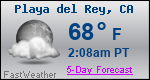 Weather Forecast for Playa del Rey, CA