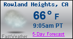 Weather Forecast for Rowland Heights, CA