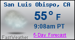 Weather Forecast for San Luis Obispo, CA