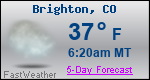 Weather Forecast for Brighton, CO