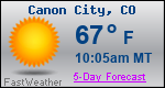 Weather Forecast for CaÃ±on City, CO