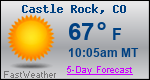 Weather Forecast for Castle Rock, CO
