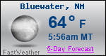 Weather Forecast for Bluewater, NM