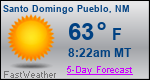 Weather Forecast for Santo Domingo Pueblo, NM