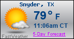 Weather Forecast for Snyder, TX