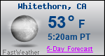 Weather Forecast for Whitethorn, CA