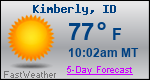 Weather Forecast for Kimberly, ID