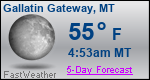 Weather Forecast for Gallatin Gateway, MT