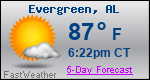 Weather Forecast for Evergreen, AL