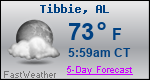 Weather Forecast for Tibbie, AL