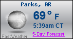 Weather Forecast for Parks, AR