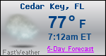 Weather Forecast for Cedar Key, FL