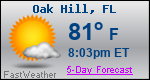 Weather Forecast for Oak Hill, FL