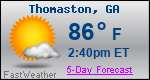 Weather Forecast for Thomaston, GA