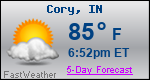 Weather Forecast for Cory, IN