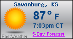 Weather Forecast for Savonburg, KS