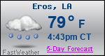 Weather Forecast for Eros, LA