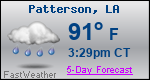 Weather Forecast for Patterson, LA