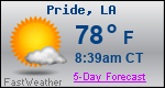 Weather Forecast for Pride, LA