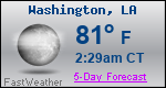 Weather Forecast for Washington, LA