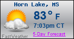 Weather Forecast for Horn Lake, MS