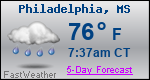 Weather Forecast for Philadelphia, MS
