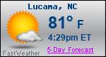 Weather Forecast for Lucama, NC