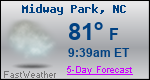 Weather Forecast for Midway Park, NC