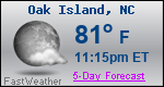 Weather Forecast for Oak Island, NC