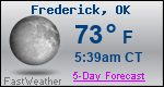 Weather Forecast for Frederick, OK