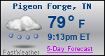 Weather Forecast for Pigeon Forge, TN