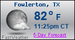 Weather Forecast for Fowlerton, TX