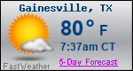 Weather Forecast for Gainesville, TX