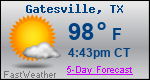 Weather Forecast for Gatesville, TX